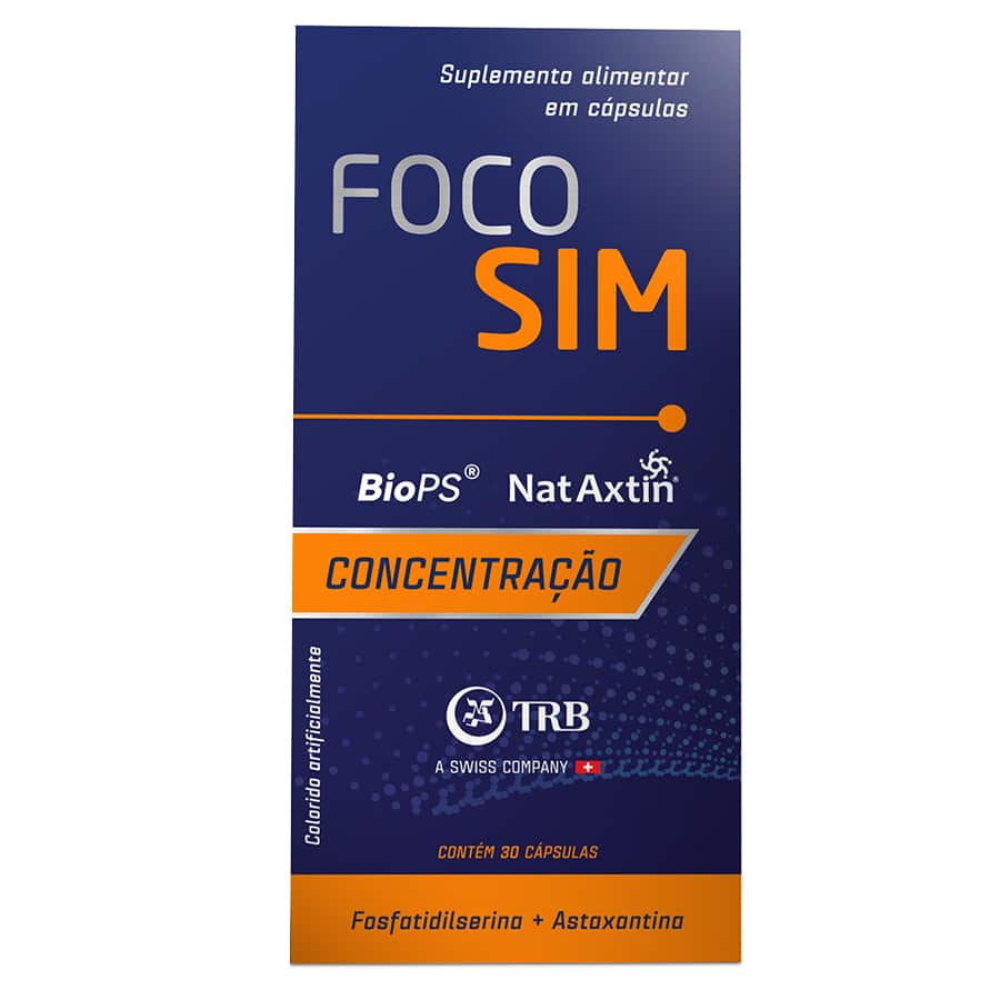 Suplemento Foco Sim, cápsulas para concentração.