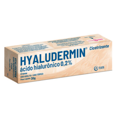 Caixa de creme cicatrizante Hyaludermin.